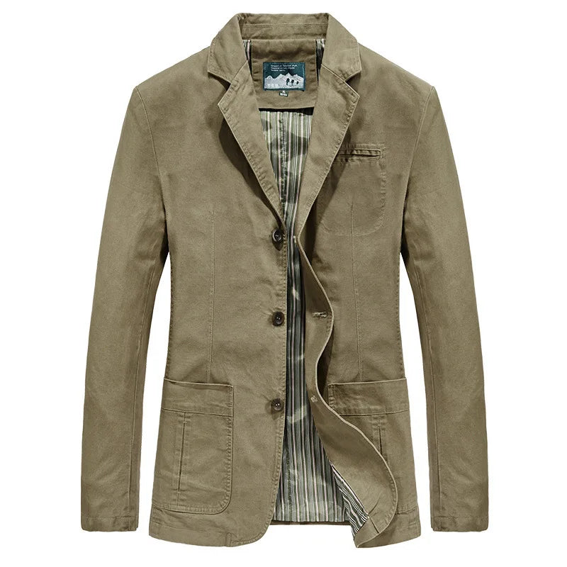 Novo Blazer Masculino de Algodão Confortável para Negócios