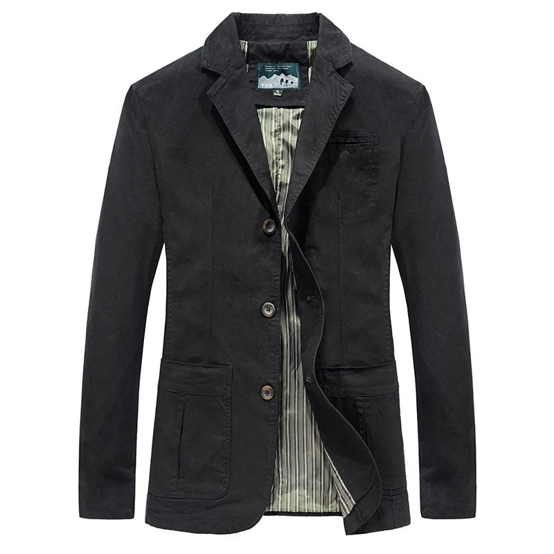 Novo Blazer Masculino de Algodão Confortável para Negócios