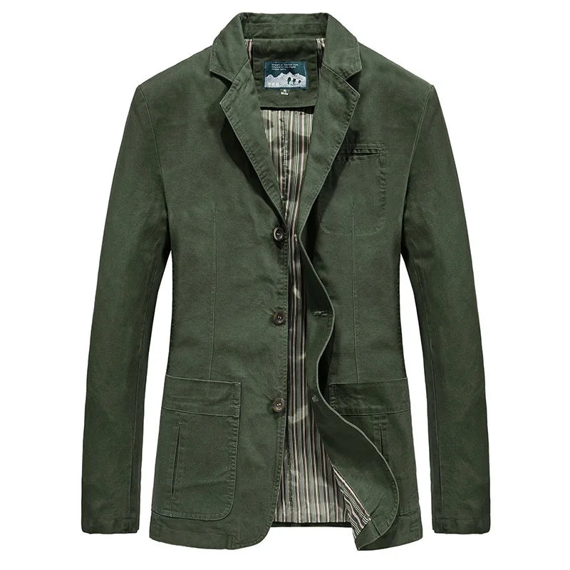 Novo Blazer Masculino de Algodão Confortável para Negócios