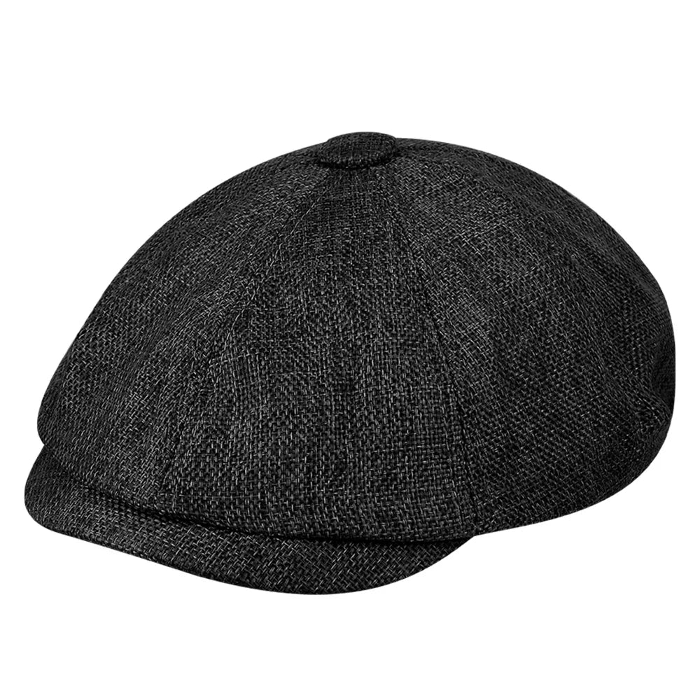 Boina masculina retrô chapéu britânico vintage